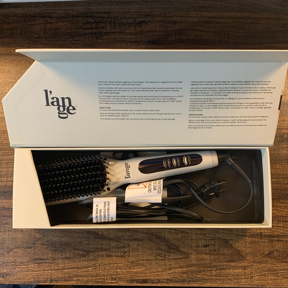 Lange Black and Silver Hair Styling Brush